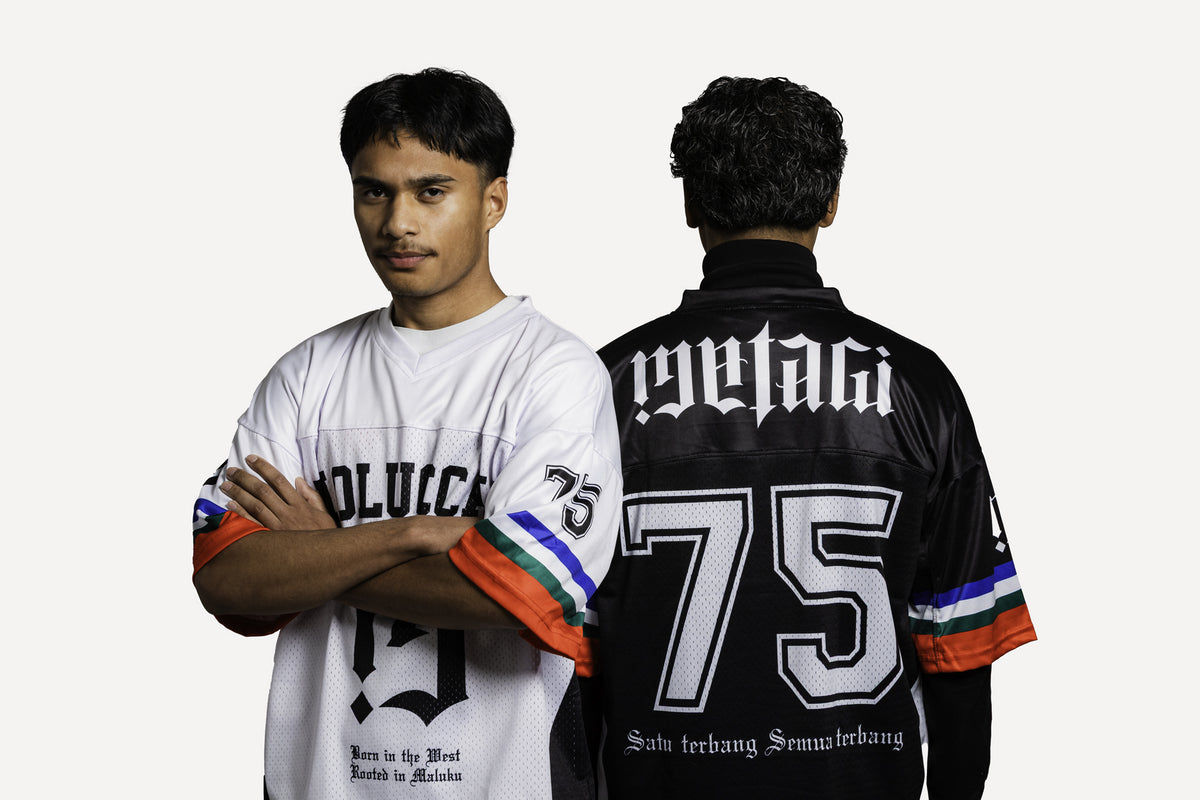 MATAGI Moluccan Jersey White — Molukse jersey campaign image