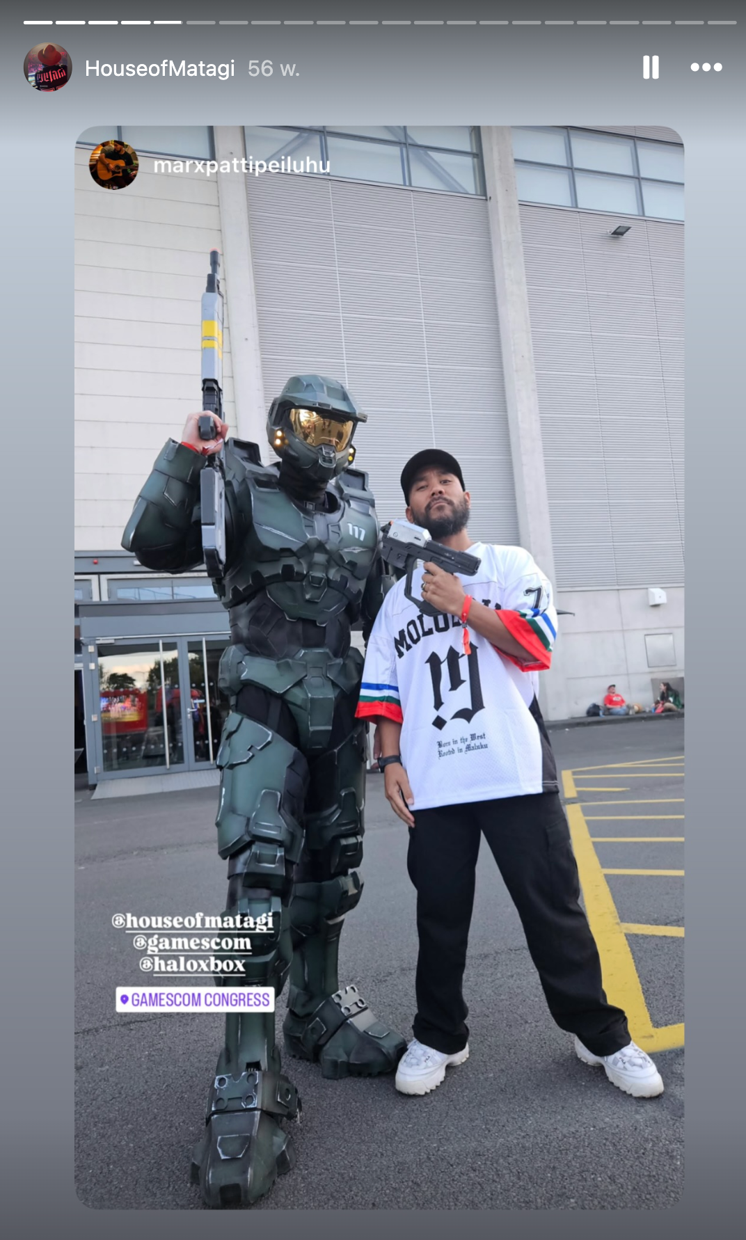 MATAGI community at Gamescom wearing the Moluccan jersey