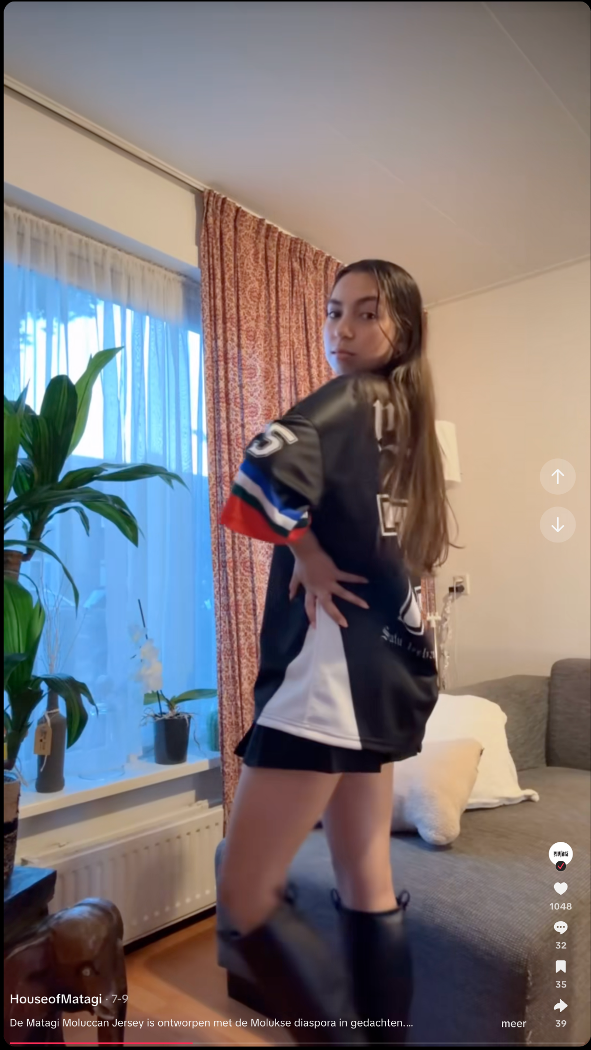 Creator showing the back of the MATAGI Moluccan Jersey