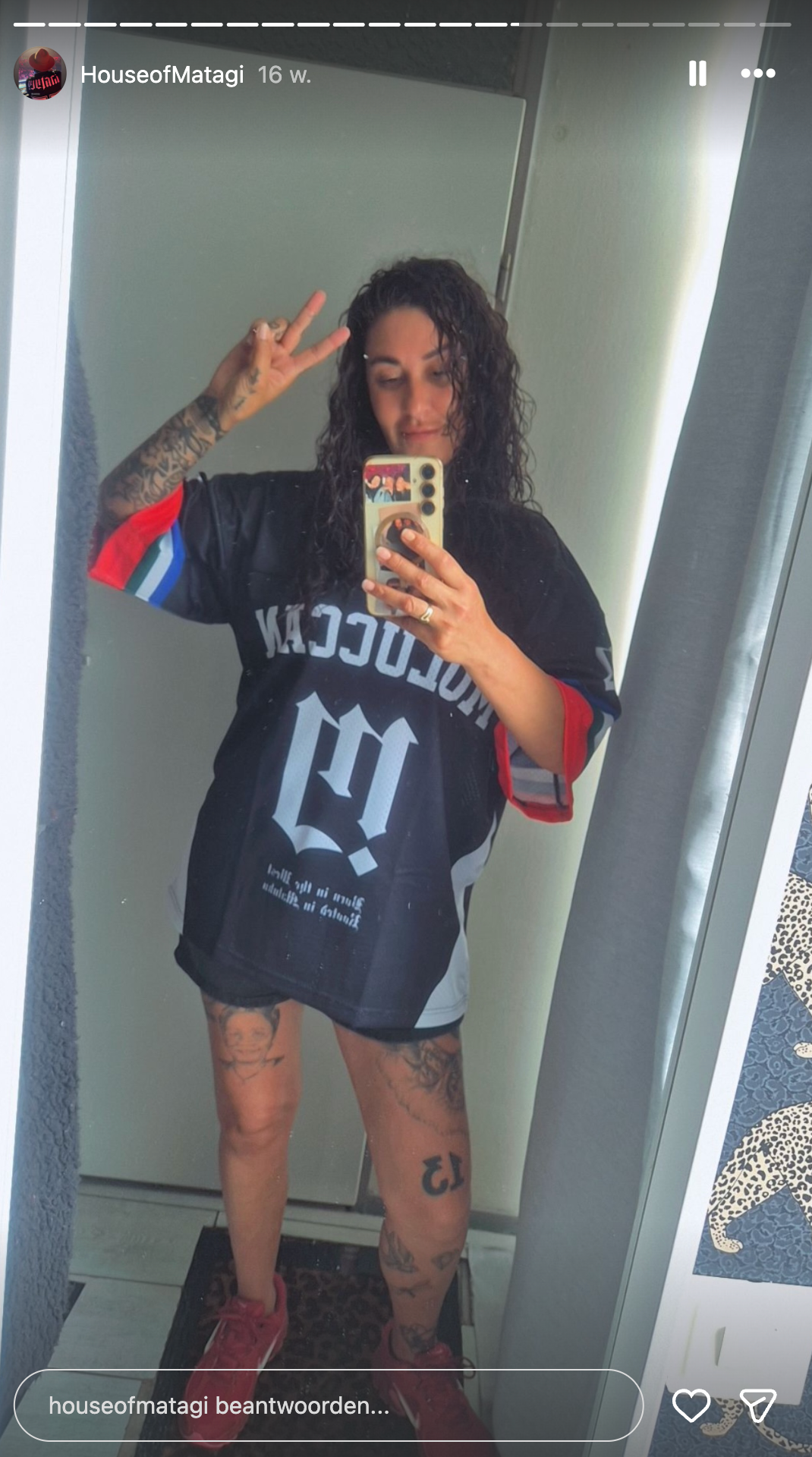 MATAGI community mirror selfie wearing the Moluccan jersey