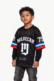 Matagi Moluccan Kids Jersey Black DROP 002 – studiofoto voorkant