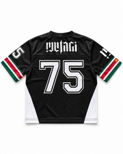 MATAGI Surinamese Kids Jersey Black (Drop 001) — AI-generated product visual, back flatlay