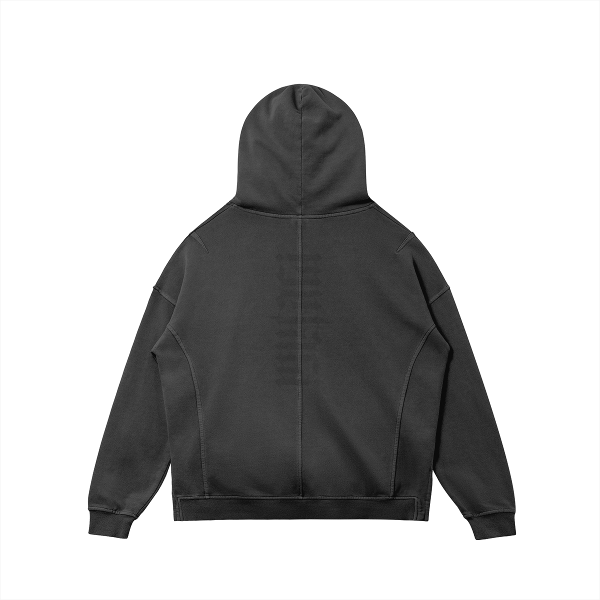 FONUA 380GSM Unisex Washed Slit Hem Turtleneck Hoodie B — product image 4
