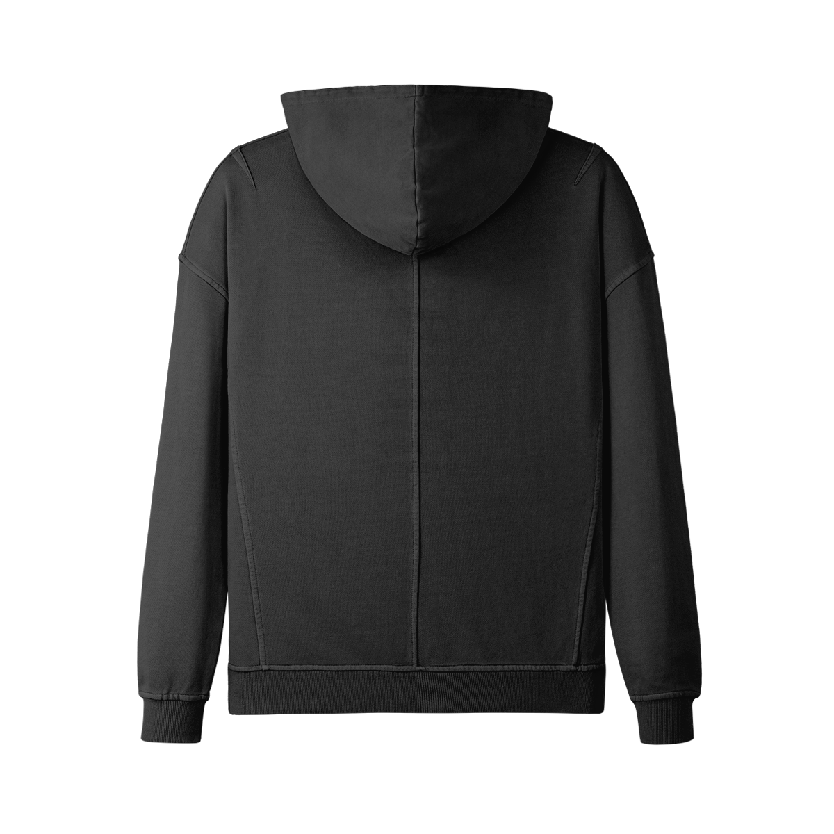 FONUA 380GSM Unisex Washed Slit Hem Turtleneck Hoodie B — product image 2
